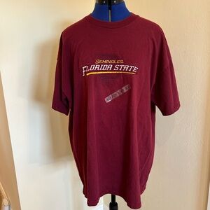 NEW FSU Shirt Garnet Florida State T-Shirt